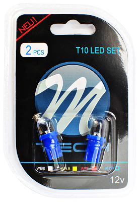 Fotografia produktu M-TECH LB010B blister 2x dioda LED L010 - W5W dyfuzyjna niebieska