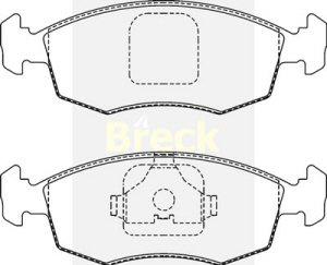 Fotografia produktu BRECK 20908-00-702-00 klocki hamulcowe Ford Escort/Scorpio/Sierra 83- 17.2 mm czujnik