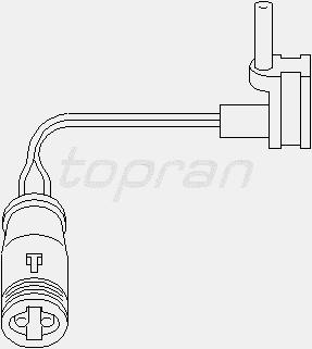 Fotografia produktu TOPRAN 401 203 czujnik zużycia klocków ham, Mercedes C Klasse W203, E Klassa W211