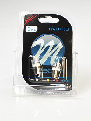 Fotografia produktu M-TECH LB016W blister 2x dioda LED L016 - Ba9s 1x HP biała