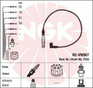 Fotografia produktu NGK RC-VW907 kable zapłonowe VW Polo 99- 1.0-1.4/Seat Ibiza/Arosa 97- 1.0-1.4