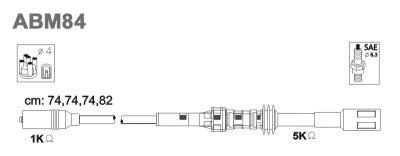 Fotografia produktu JANMOR ABM84-JAN kable zapłonowe Golf IV Variant 1.8 98-02 Skoda Octavia 1.8 combi 96- Audi A3