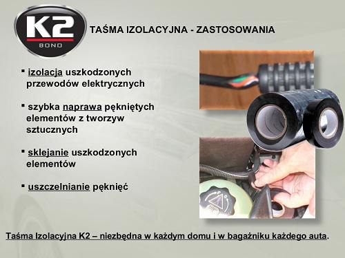 Fotografia produktu K2 K2B330 taśma izolacyjna - duża czarna 0.13 mm x19 mm x 20 mb