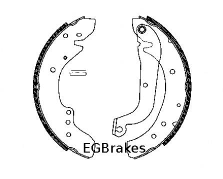 Fotografia produktu EGBRAKES SGE040 szczęki hamulcowe Opel (HB) 160x25