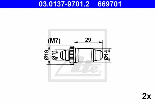 Fotografia produktu ATE 03.0137-9701.2 samoregulator szczęk hamulcowych ATE  BMW  318D
