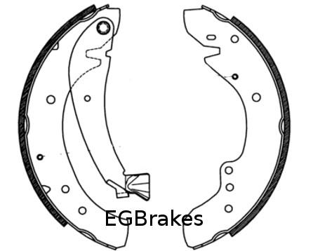 Fotografia produktu EGBRAKES SGE052 szczęki hamulcowe Fiat Ducato PO 1994,Jumper,Peugeot Boxer 254x57