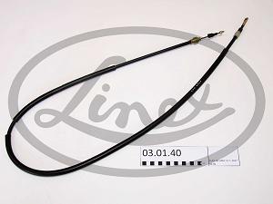 Fotografia produktu LINEX 03.01.40 linka hamulca L dł:1657/1500 mm Audi A8 2.8 (ch.4DT003660-) 6/94-96
