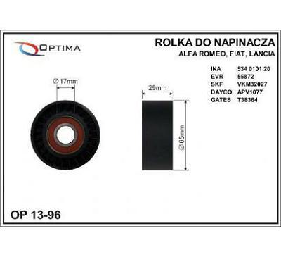 Fotografia produktu CFR CFR13-96  napinacz paska alternatora Alfa Romeo/Fiat Doblo 1.9JTD 65x17x29 plastik