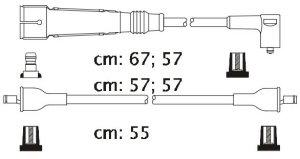 Fotografia produktu CARHOFF 06-2082 kable zapłonowe VW 1.0-1.8 Golf II 84-91 (Platinium wire wound)