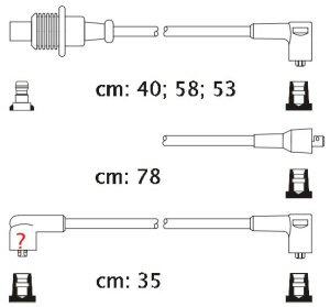 Fotografia produktu CARHOFF 06-2031 kable zapłonowe Citroen BX 1.5-1.9 87-92 (Platinium wire wound)