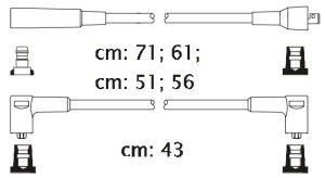 Fotografia produktu CARHOFF 06-2051 kable zapłonowe Mitsubishi Colt 1.3 90-92- (Platinium wire wound)