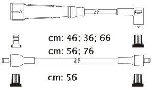 Fotografia produktu CARHOFF 06-2086 kable zapłonowe VW Audi 2.0-2.2 84- (Platinium wire wound)