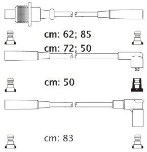 Fotografia produktu CARHOFF 06-2130 kable zapłonowe Peugeot 205 1.9 86-92 (Platinium wire wound)