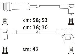 Fotografia produktu CARHOFF 06-2143 kable zapłonowe Renault Espace 2.0 84-90 (Platinium wire wound)
