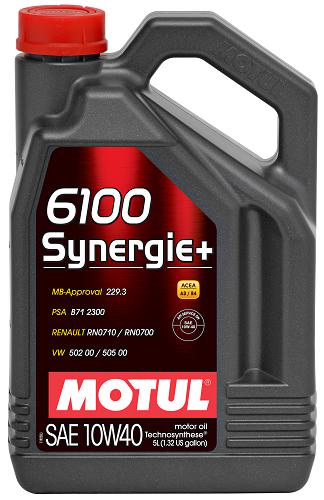 Fotografia produktu MOTUL MO101493 olej silnikowy 10W40  6100 Synergie+ VW 505.00/502.00       5L