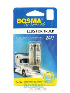 Fotografia produktu BOSMA 7903-BOSMA żarówka 24V 6xLED SV8,5 White biała     10x42mm 2pcs