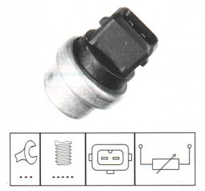 Fotografia produktu FACET 7.3086 czujnik temperatury VW Golf Jetta/Passat 88- [czarny] 2 pinowy