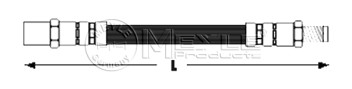 Fotografia produktu MEYLE 100 611 0022 przewód hamulcowy tylny Audi 100 C4 91-94 215mm