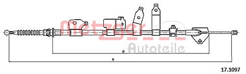 Fotografia produktu COFLE 17.1097 linka hamulca Toyota Auris P