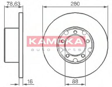 Fotografia produktu KAMOKA 103190/KAM tarcza hamulcowa przednia Mercedes-BENZ T1 77-96