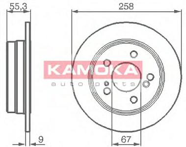 Fotografia produktu KAMOKA 103244/KAM tarcza hamulcowa Mercedes 190(W201)/E-Klasa