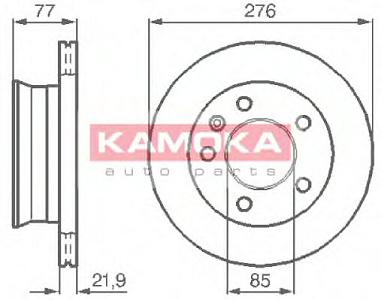 Fotografia produktu KAMOKA 103306/KAM tarcza hamulcowa przednia went. Mercedes Sprinter 95-06, VW LT 28-35 II 99-06