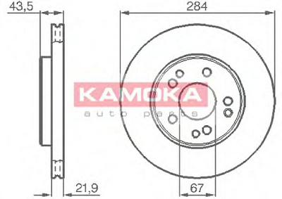 Fotografia produktu KAMOKA 103362/KAM tarcza hamulcowa went. Mercedes 190(W201)/E-