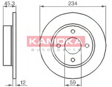 Fotografia produktu KAMOKA 103884/KAM tarcza hamulcowa Nissan Micra(K11) 92-00