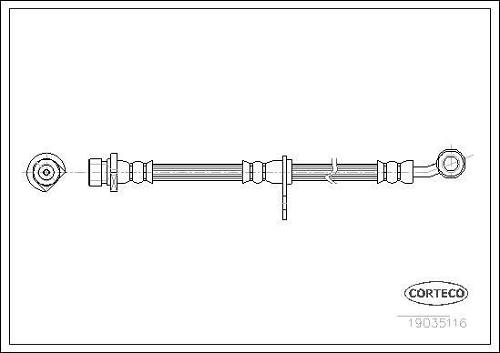 Fotografia produktu CORTECO 19035116 przewód hamulcowy elastyczny Honda CR-V II 02-06