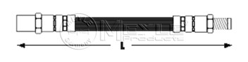 Fotografia produktu MEYLE 100 611 0047 przewód hamulcowy tylny Audi 100 C4 91-94 215mm Quattro