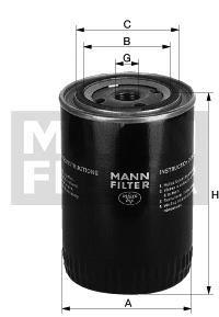 Fotografia produktu MANN-FILTER W712/8 filtr oleju Citroen /Peugeot/Fiat