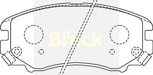 Fotografia produktu BRECK 23891-00-701-10 klocki hamulcowe Kia (Magnetis) Hyundai (Sonata, ELantra, Coupe)