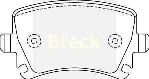 Fotografia produktu BRECK 23914-00-704-00 klocki hamulcowe Audi, Seat, Skoda, VW, 105.5x56x17