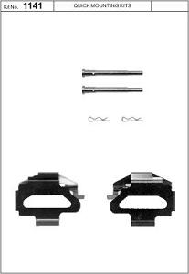 Fotografia produktu QUICK BRAKE QB1141 zestaw montażowy klocków Ford Escort 1.6/1.8D 90-