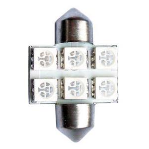 Fotografia produktu M-TECH L027B dioda LED L027 - C5W 31mm SV8.5  6xSMD5050 niebieska