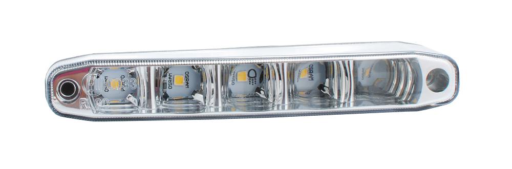 Fotografia produktu M-TECH LDO506 lampy dzienne LED 506SE 10W 12V 2x5 High Power 160 x 25 x 35-53 mm