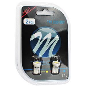 Fotografia produktu M-TECH LB040W blister 2x dioda LED L040 - W5W W2.1x9.5d 1xSMD5050 biała