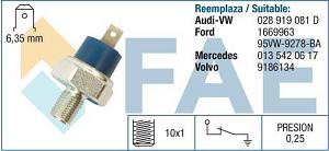 Fotografia produktu FAE FAE11690 czujnik ciśnienia oleju VW 0.30 bar niebieski