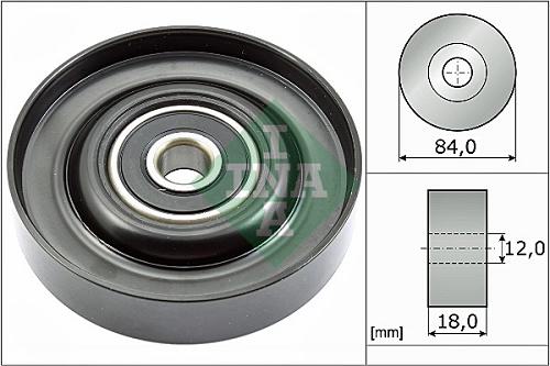 Fotografia produktu MAXGEAR 54-1067 rolka do napinacza Nissan MIcra III 1.0 1.2 1.4 03-10 /Note 1.4 06-12