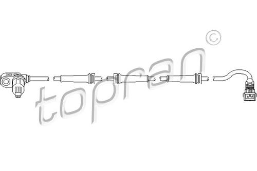 Fotografia produktu TOPRAN 721 607 czujnik ABS /T/ Peugeot 206 98-