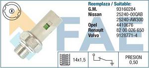 Fotografia produktu FAE FAE12636 czujnik ciśnienia oleju Renault