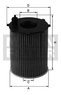 Fotografia produktu MANN-FILTER HU716/2X filtr oleju Peugeot 206 00- 2.0HDi/Volvo V50 1.6TDCI