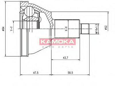Fotografia produktu KAMOKA 7084/KAM przegub zewnętrzny 36/30/52mm