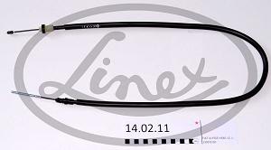 Fotografia produktu LINEX 14.02.11 linka hamulca L, bębny dł:1300/1096 mm Citroen Evasion / Jumpy mod. RHD 2/96-