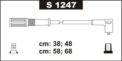 Fotografia produktu SENTECH S1247. kable zapłonowe Fiat Uno 1.1 98-