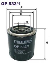 Fotografia produktu FILTRON OP533/1 filtr oleju Ford Mondeo 2.5 94-