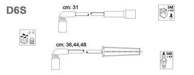 Fotografia produktu JANMOR D6S-JAN kable zapłonowe Daewoo Lanos 1.4-1.5 8V