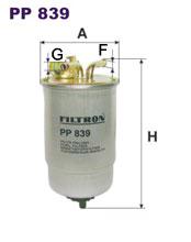 Fotografia produktu FILTRON PP839 filtr paliwa VW 1.6D/TD 87- 2-rurki+podgrzewacz +