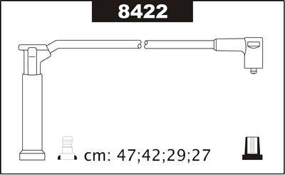 Fotografia produktu SENTECH 8422 kable zapłonowe Ford, Mazda 1.2- 1.4- 1.6- 1.7 95-