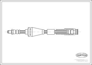 Fotografia produktu CORTECO 19026122 przewód hamulcowy elastyczny przedni Fiat Punto 99-